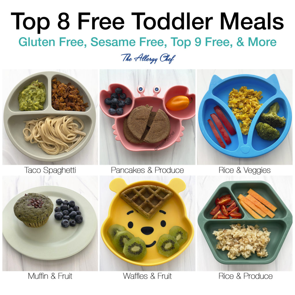 Gluten Free, Dairy Free, Top 8 Allergy Free Toddler Meal Ideas