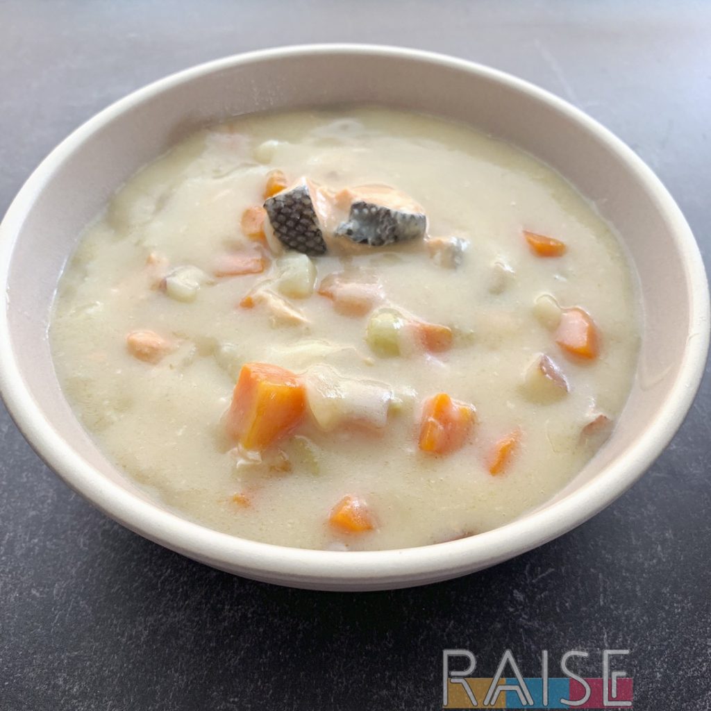 Dairy Free Creamy Salmon Chowder Recipe by The Allergy Chef (Gluten Free, Egg Free)