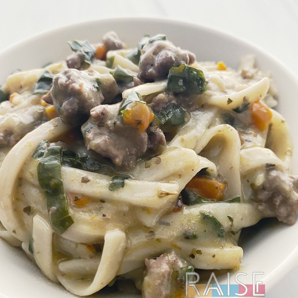 Delicious and Creamy Lamb Pasta Recipe by The Allergy Chef (Gluten Free, Top 9 Allergy Free)