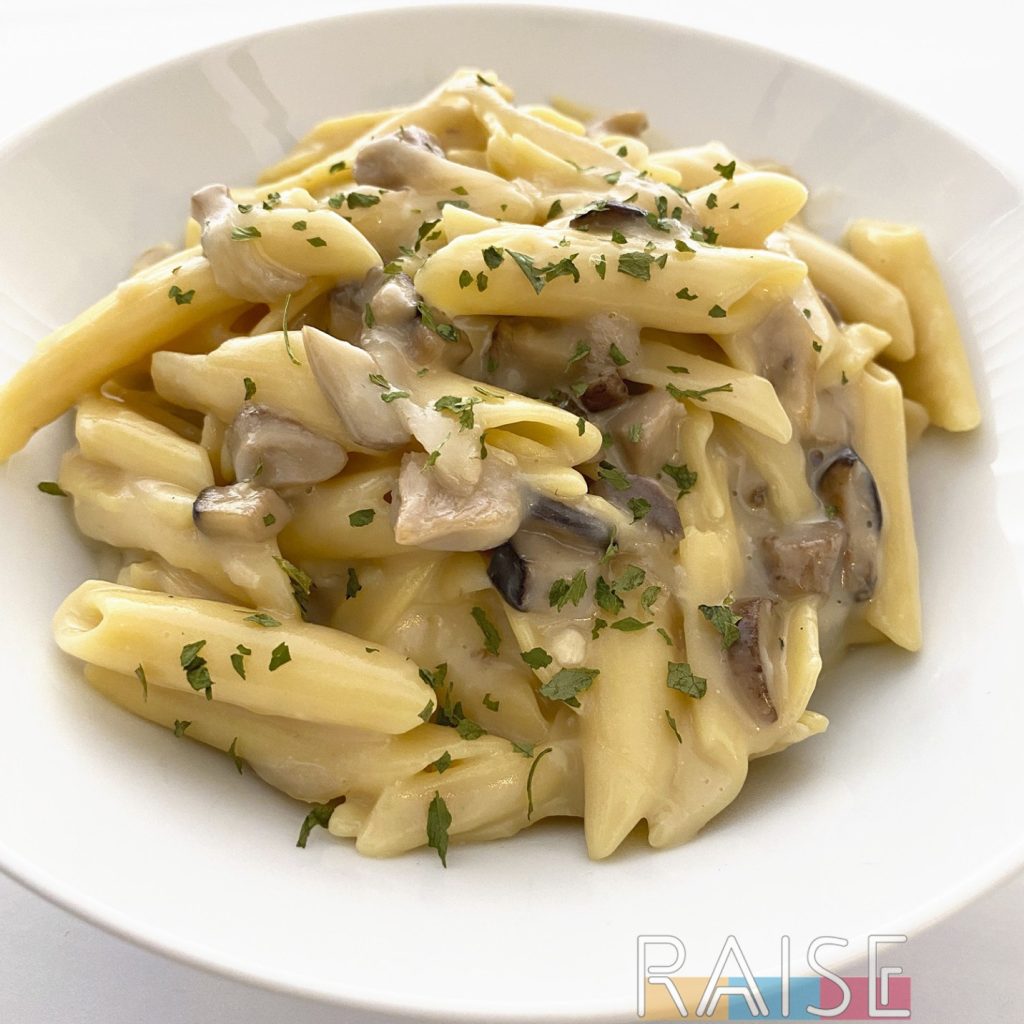 Creamy Dairy Free Mushroom Pasta Recipe by The Allergy Chef (Gluten Free, Vegan, Top 9 Free)