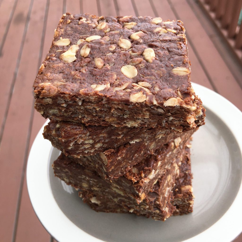 Nut Free Chocolate Honey Oat Squares Breakfast Bar and Snack Bar Recipe by The Allergy Chef (Top 9 Allergy Free)