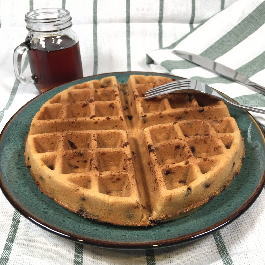 Gluten Free, Vegan, Top 9 Allergy Free Sun Flower Seed Butter Chocolate Chip Waffle by The Allergy Chef