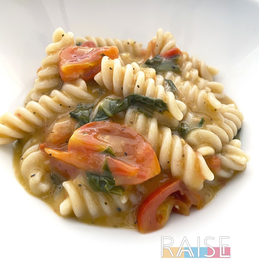 Comforting Creamy Tomato Pasta Recipe (Dairy Free, Soy Free, Vegan, Top 9 Allergy Free)