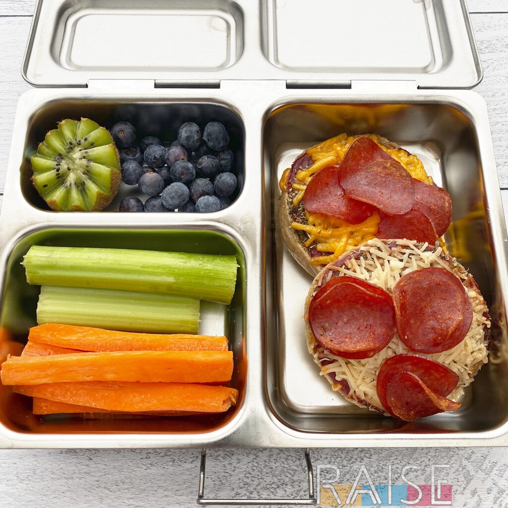 Pizza Bagel Toddler Lunchbox by The Allergy Chef (Allergy Friendly, Gluten Free)