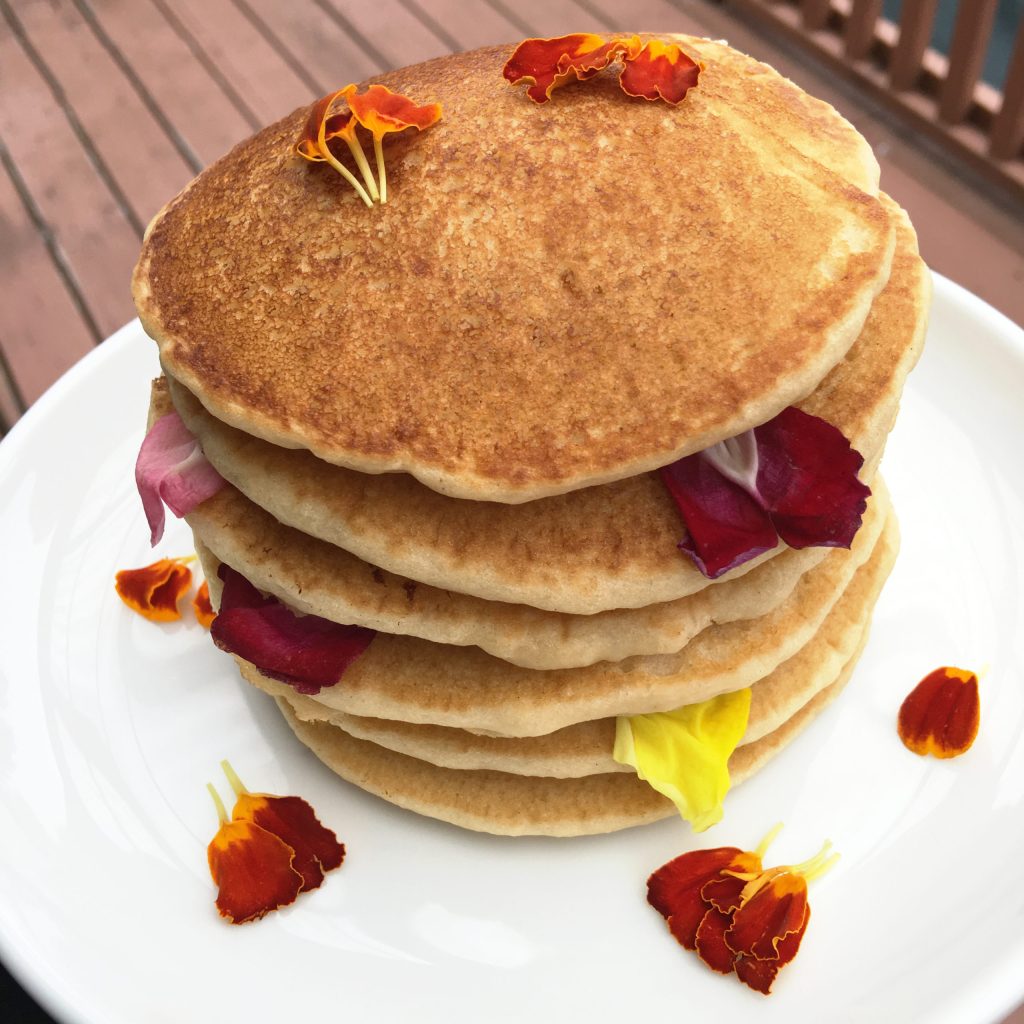 Fluffy Dairy and Egg Free Rose Pancakes (Vegan) by The Allergy Chef