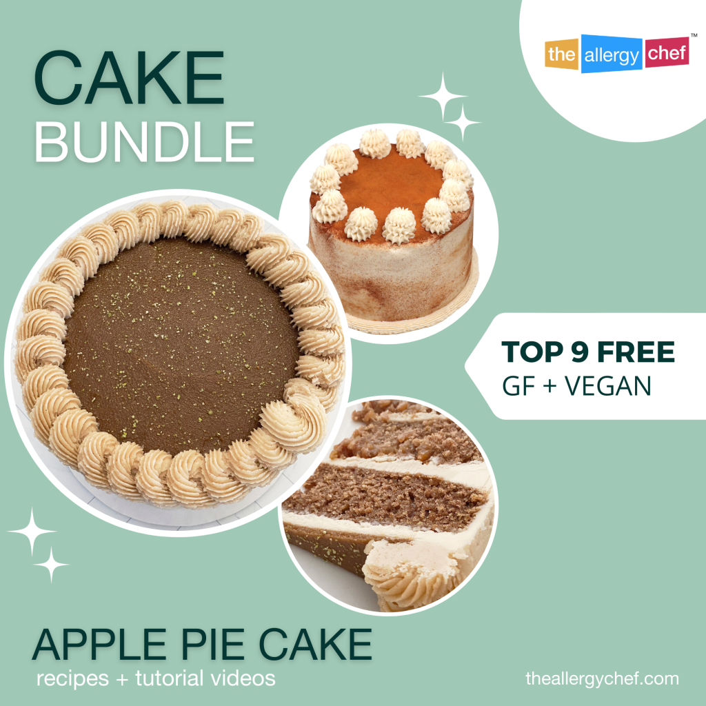 Gluten Free, Dairy Free, Egg Free Apple Pie Filled Cake Bundle Tutorial by The Allergy Chef (Vegan, Top 9 Allergy Free)