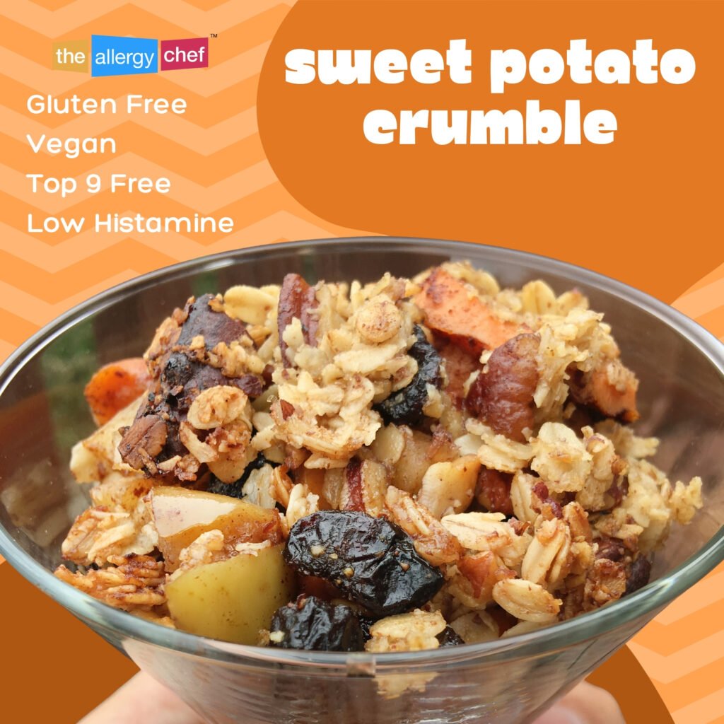 Gluten Free Vegan Top 9 Free Sweet Potato Crumble by The Allergy Chef (Low Histamine)