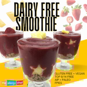 Dairy Free Smoothie Recipe by The Allergy Chef (gluten free, vegan, top 9 free, top 14 free)
