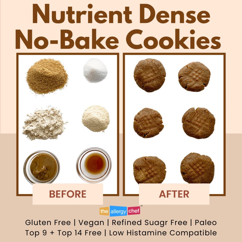 No Bake Cookie Recipe without Milk (Gluten Free, Vegan, Top 9 Free by The Allergy Chef (top 14 free)