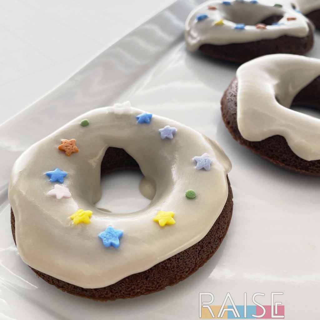 Chocolate Eggless Donuts Recipe with Sprinkles by The Allergy Chef