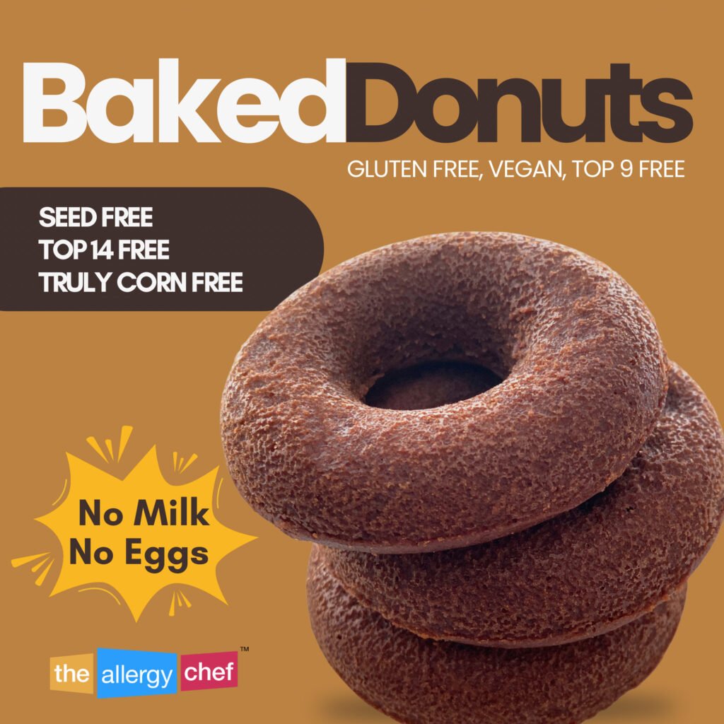 Eggless Donut Recipe by The Allergy Chef (gluten free, vegan, top 9/14 free)