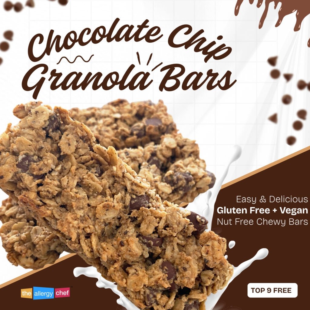 Nut Free Vegan Chewy Granola Bar Recipe by The Allergy Chef