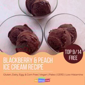 Corn Free, Dairy Free, Refined Sugar Free Ice Cream Recipe by The Allergy Chef