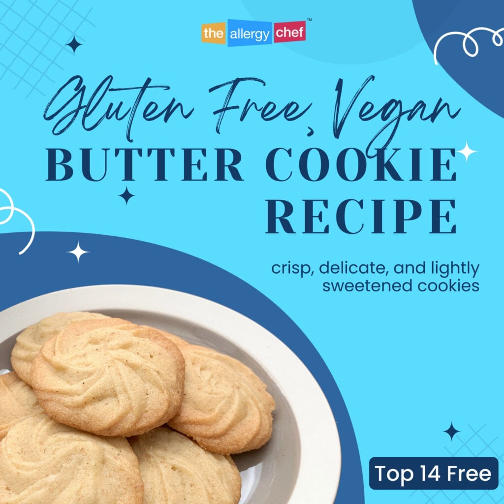Danish Vegan Butter Cookie Recipe by The Allergy Chef (Gluten Free, Top 9 Free, Top 14 Free)