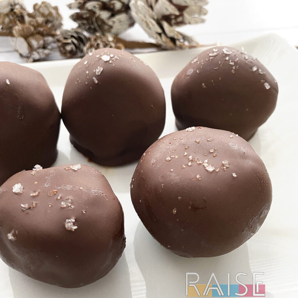 Gluten Free, Dairy Free, Vegan Chocolate Covered Edible Cookie Dough Balls by The Allergy Chef