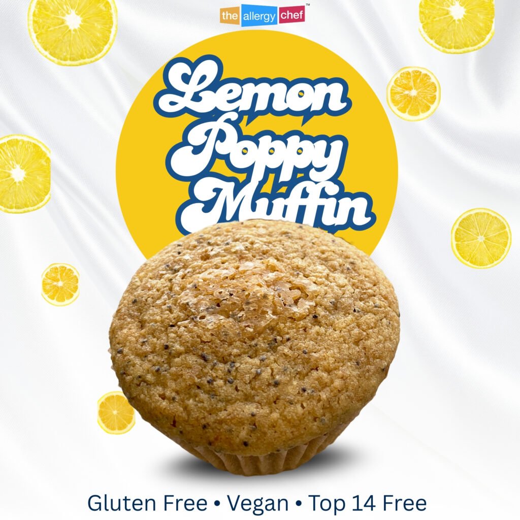 Gluten Free Muffin Recipe - Lemon Poppy Muffins by The Allergy Chef (vegan, top 9 free, top 14 free)