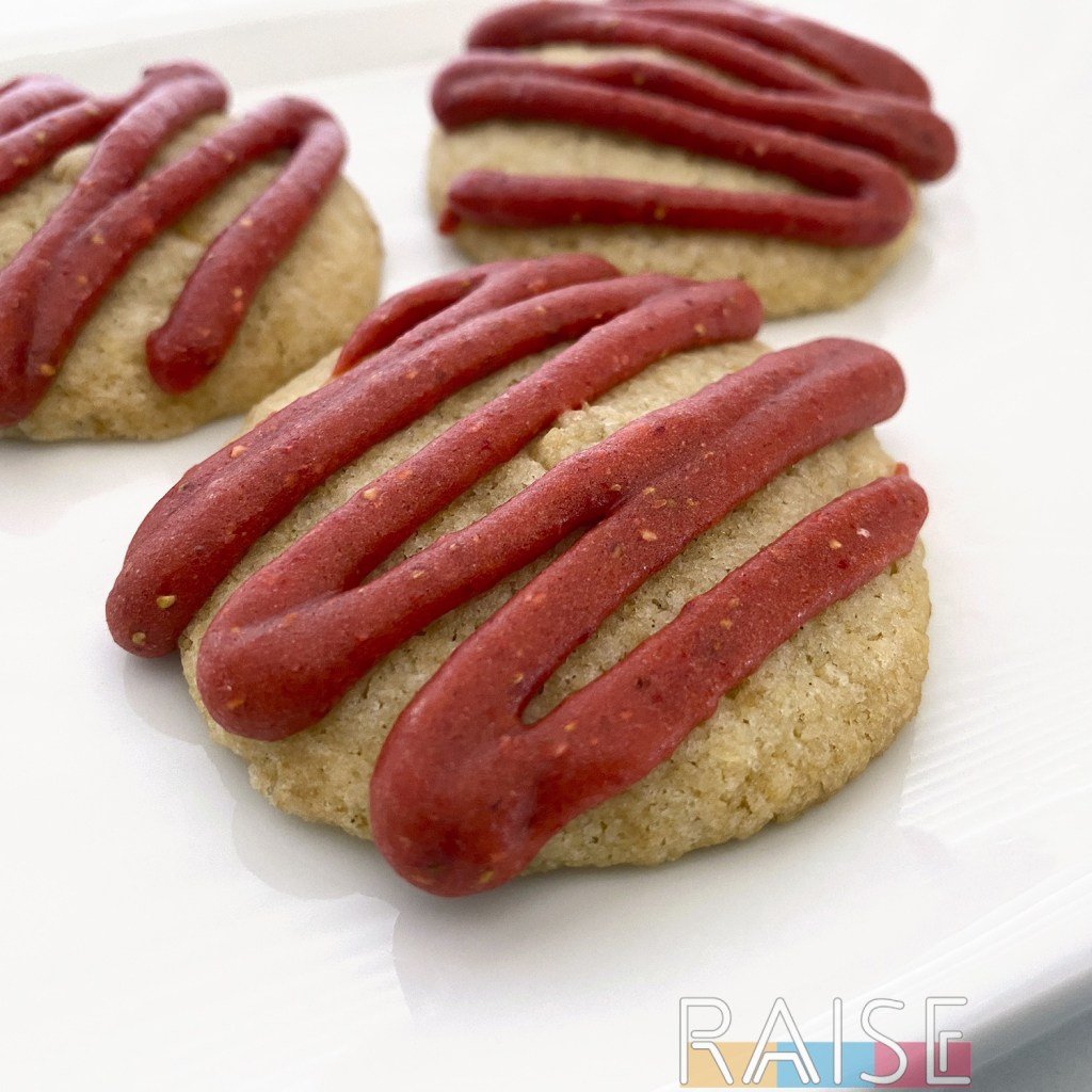 Gluten Free Vegan Bakery Lemon Cookies with Strawberry Rose Glaze by The Allergy Chef (Top 9 Free)