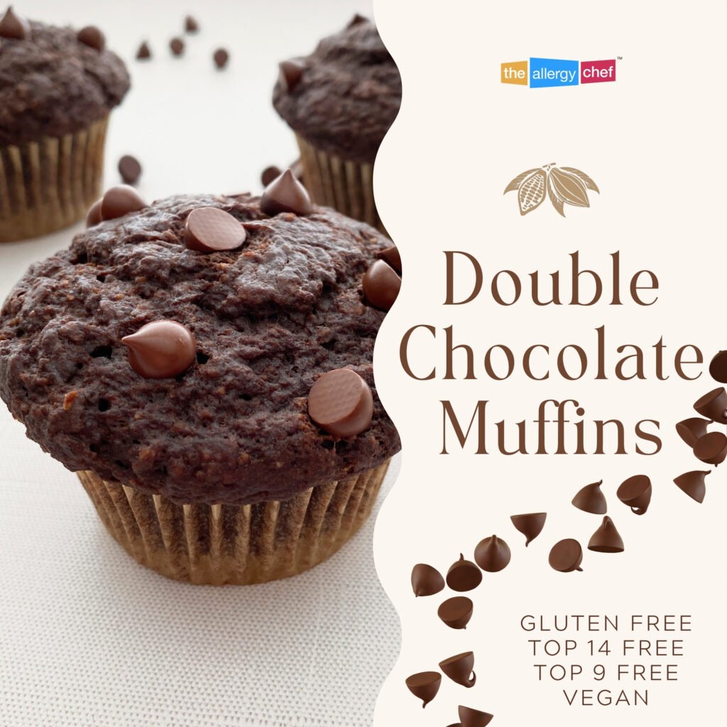 Vegan Muffin Recipe - Double Chocolate Muffins by The Allergy Chef (vegan, top 9 free, top 14 free)