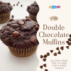 Vegan Muffin Recipe - Double Chocolate Muffins by The Allergy Chef (vegan, top 9 free, top 14 free)
