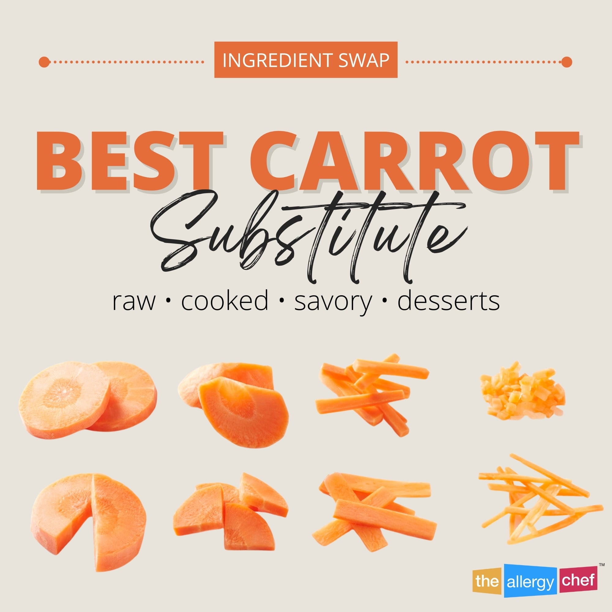Carrot Substitute in Soup, Mirepoix, Baking, Curry, Stew, and More by The Allergy Chef