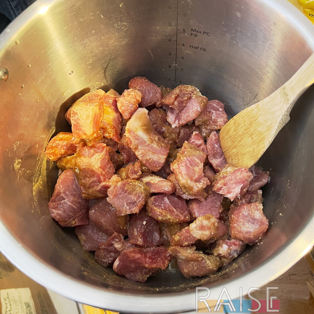 Ingredients Mixed Together in Pressure Cooker by The Allergy Chef