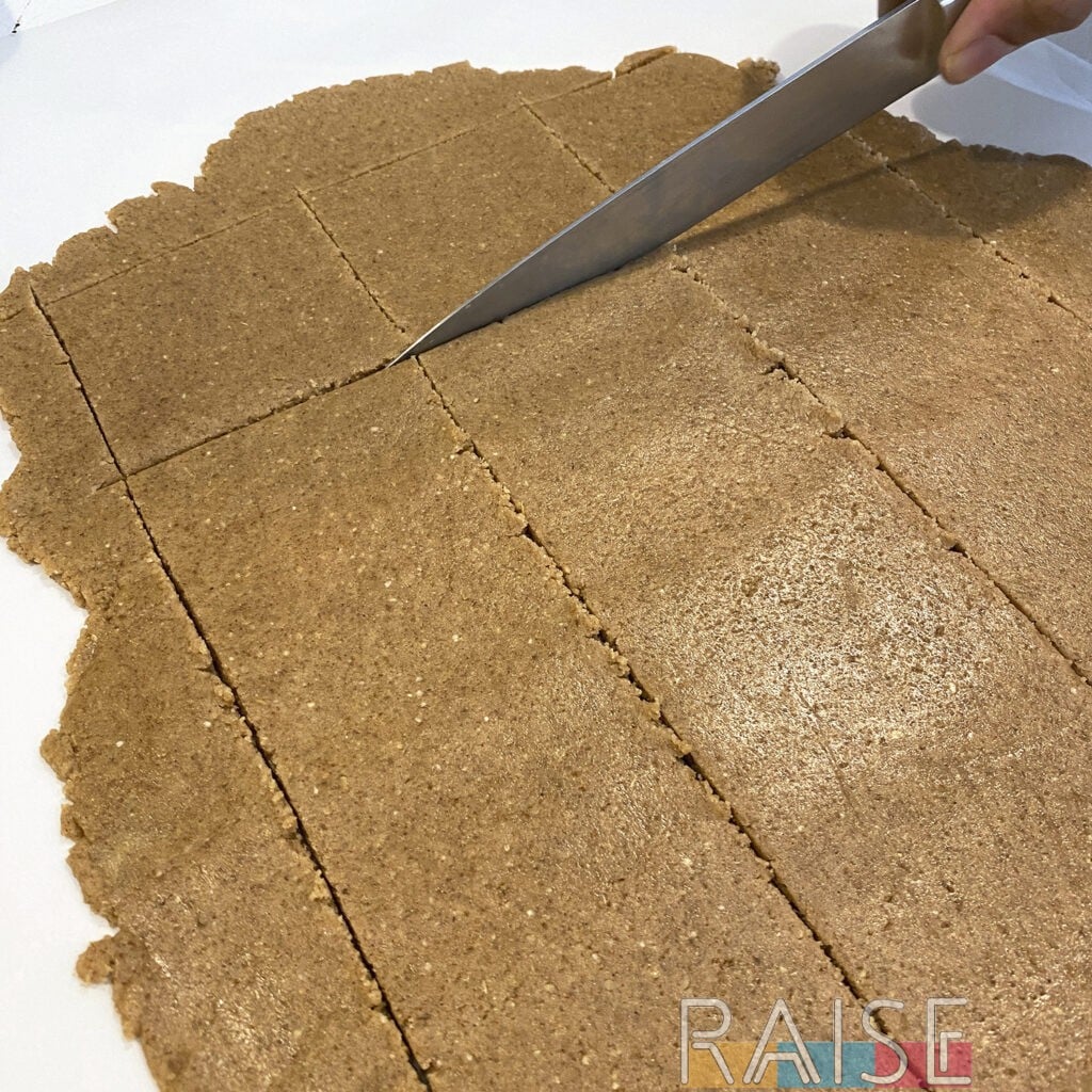 Cutting Gluten Free Dairy Free Graham Crackers by The Allergy Chef