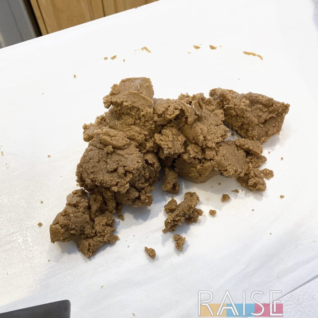 Dairy Free Graham Cracker Dough on Parchment Paper by The Allergy Chef