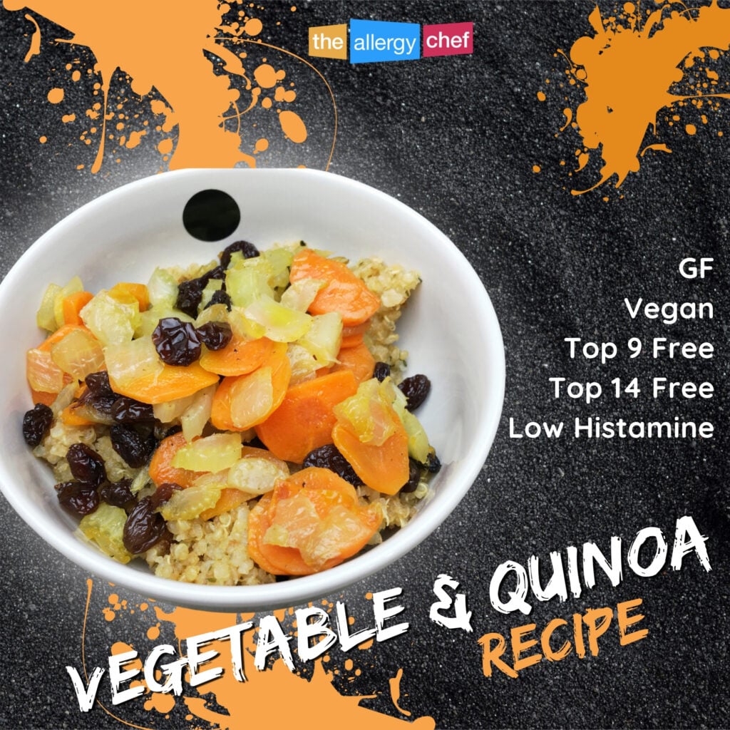 Vegetable Quinoa Recipe by The Allergy Chef (Low Histamine, Gluten Free, Vegan, Top 9 Free)
