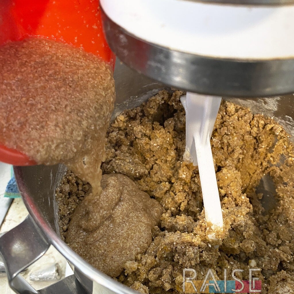 Adding Flax Gel to Snickerdoodle Batter by The Allergy Chef