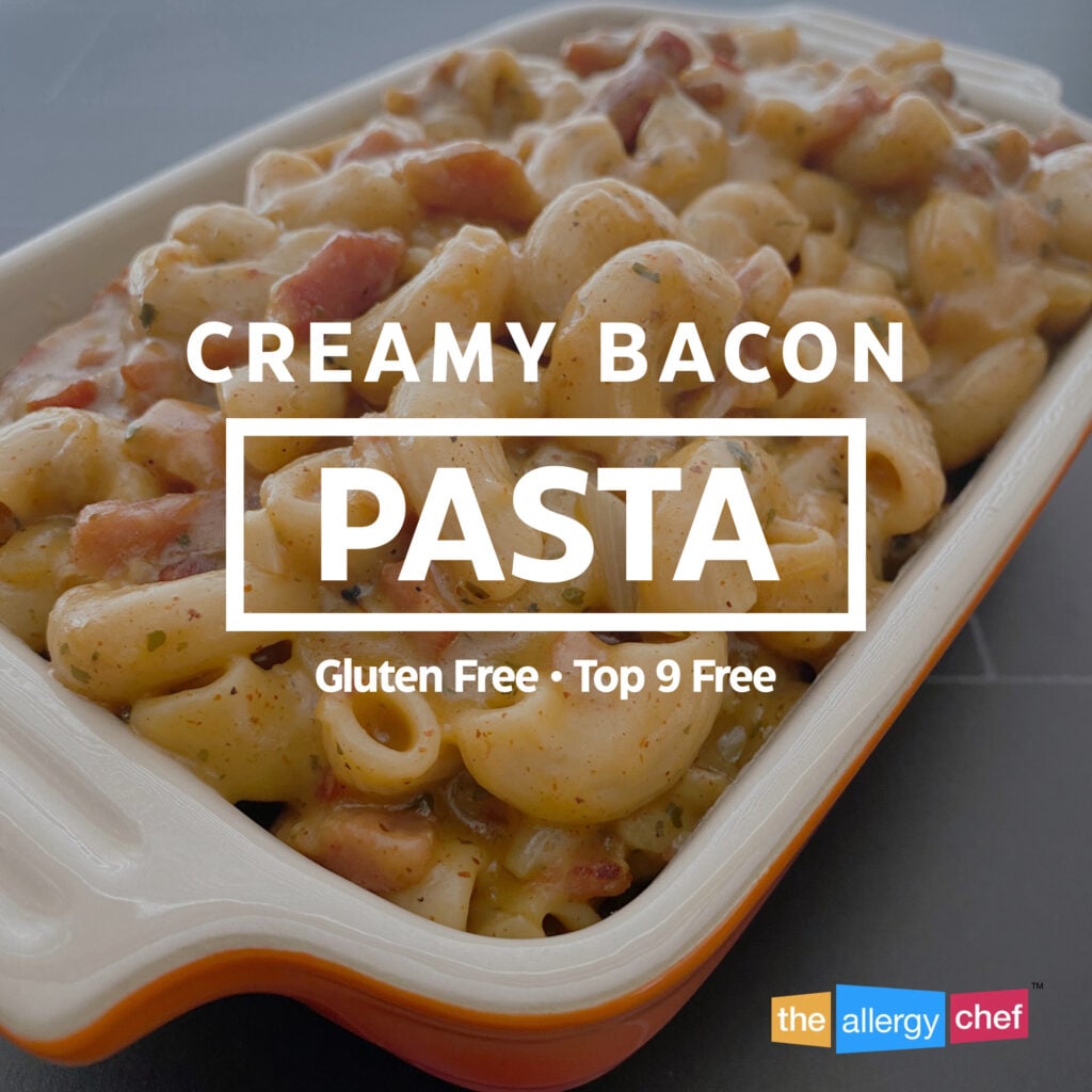 Creamy Bacon Pasta Recipe by The Allergy Chef (Gluten Free)