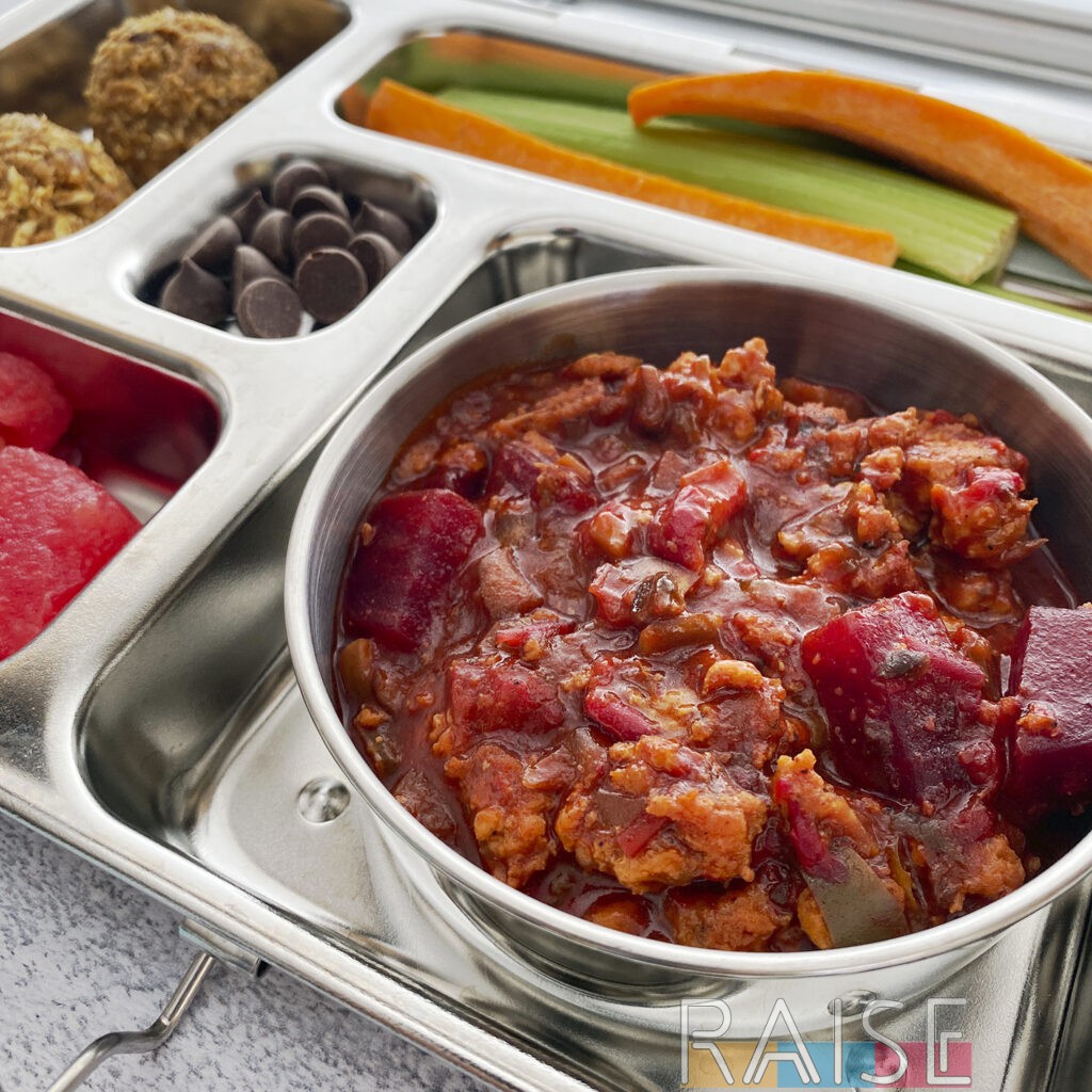 Gluten Free Chili Recipe in Lunchbox by The Allergy Chef