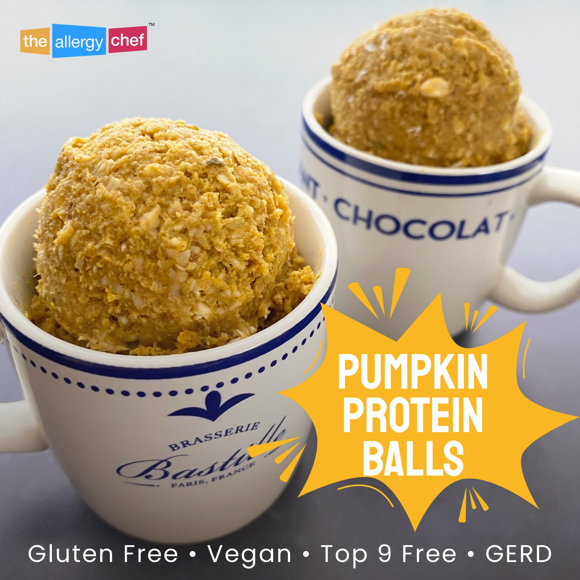 Pumpkin Vegan Protein Balls Recipe by The Allergy Chef (Nut Free, Top 9 Free)