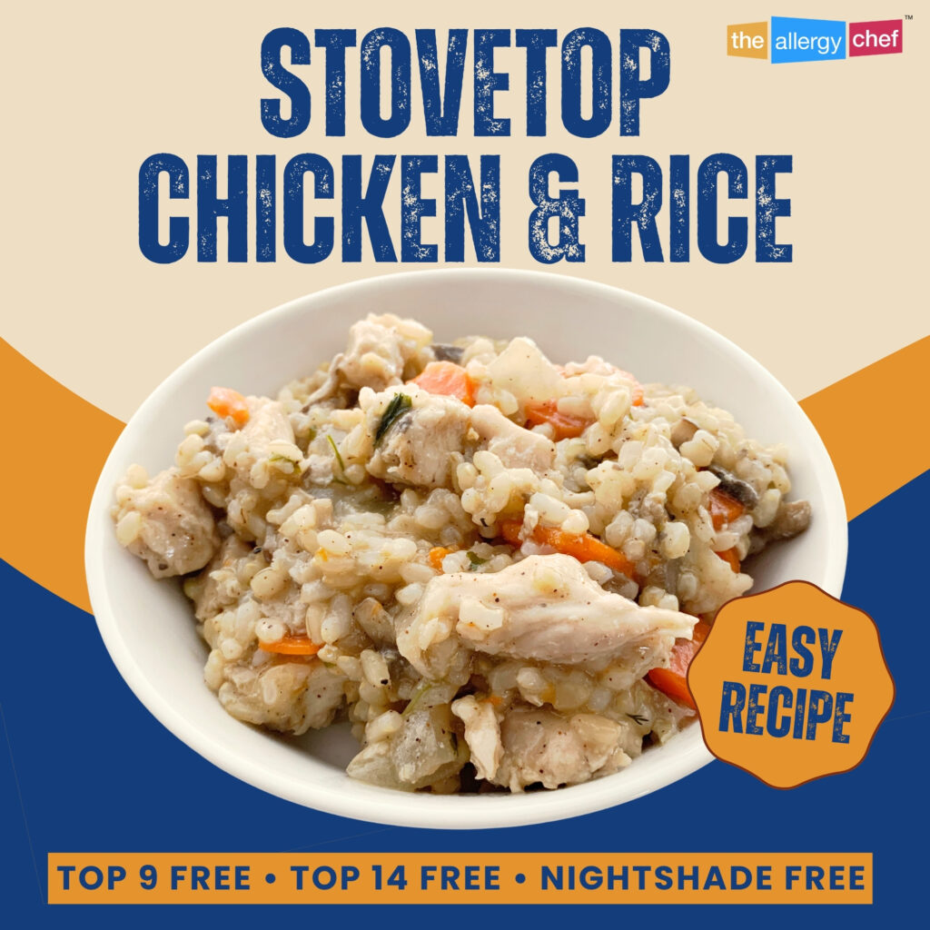Stove Top Chicken and Rice Recipe by The Allergy Chef (Gluten, Nightshade Free)