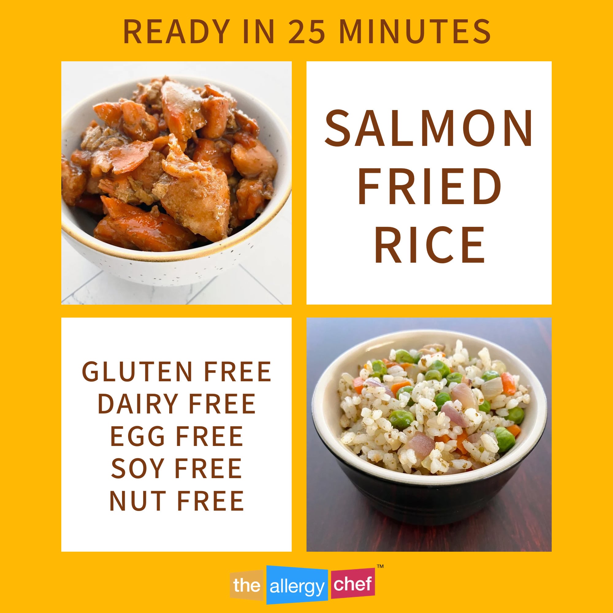 Sweet Salmon Fried Rice Recipe by The Allergy Chef (Soy Free)