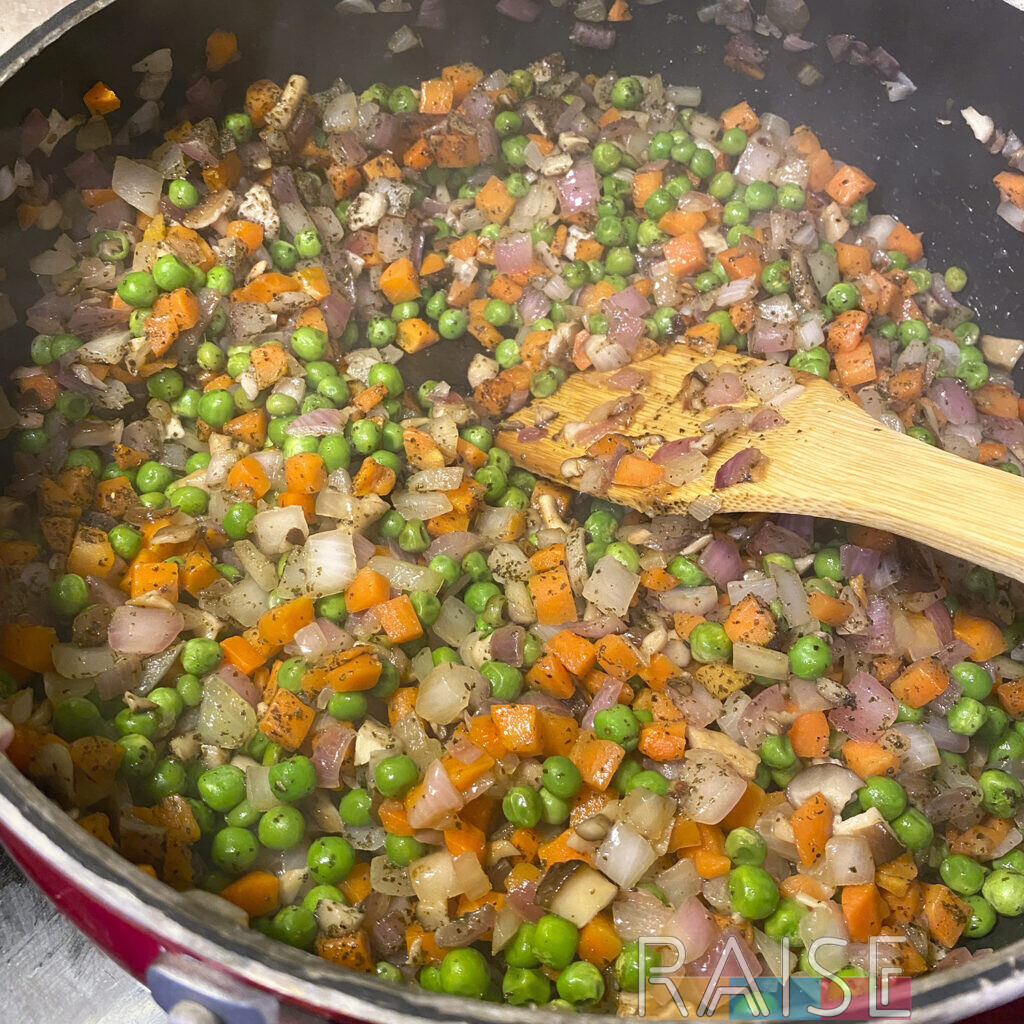 Vegetables Cooked for Fried Rice by The Allergy Chef