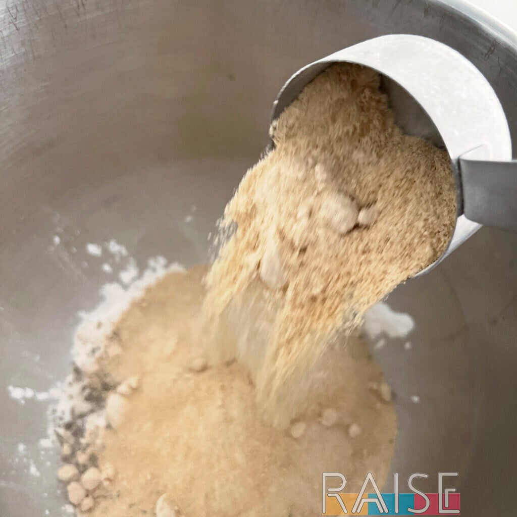 Adding Organic Maple Sugar to Mixing Bowl by The Allergy Chef