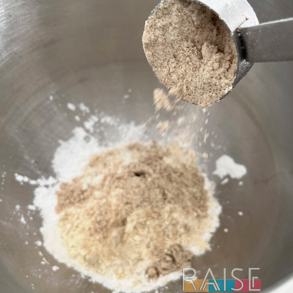 Adding Tiger Nut Flour to Dry Ingredients by The Allergy Chef
