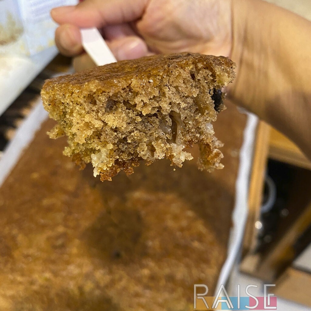 Closeup of Vegan Apple Cake Texture by The Allergy Chef