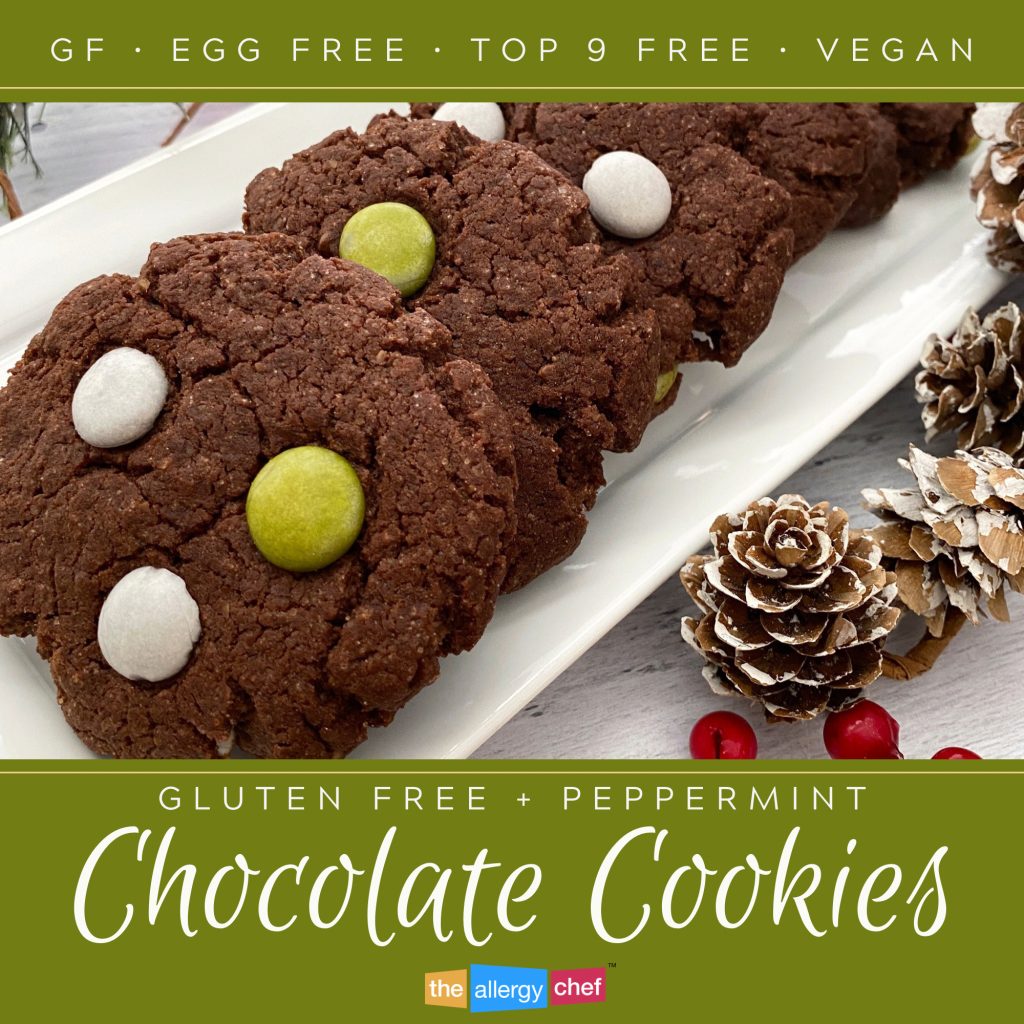 Gluten Free Chocolate Cookie Recipe with Peppermint by The Allergy Chef (Vegan, Top 9 Free)