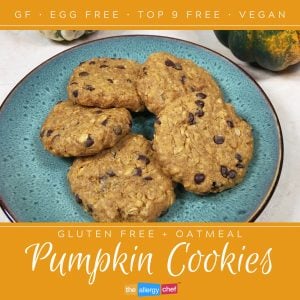 Gluten Free Pumpkin Cookie Recipe with Chocolate Chips by The Allergy Chef (Vegan, Top 9 Free)