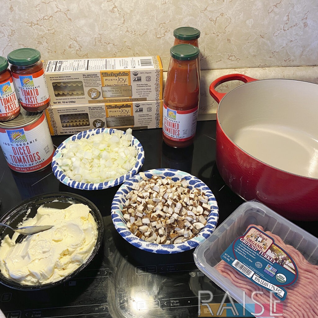 Lasagna Soup Ingredients Ready to be Used by The Allergy Chef
