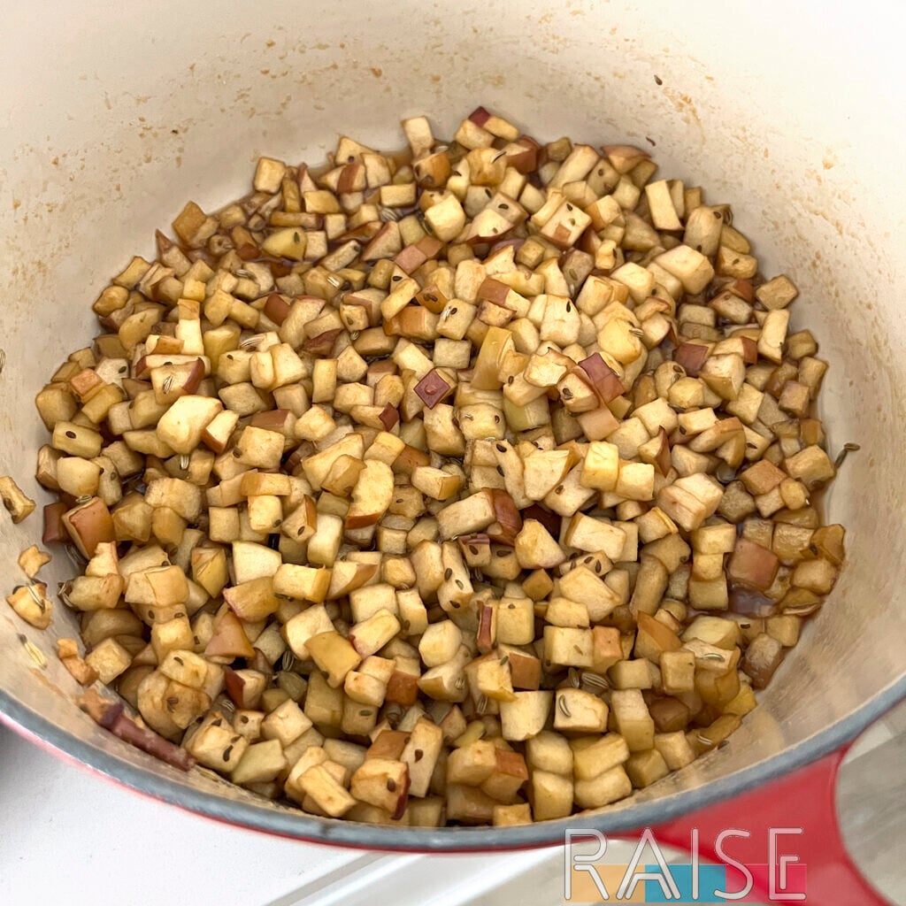 Seasoned Apples for Vegan Gluten Free Apple Cake Recipe by The Allergy Chef