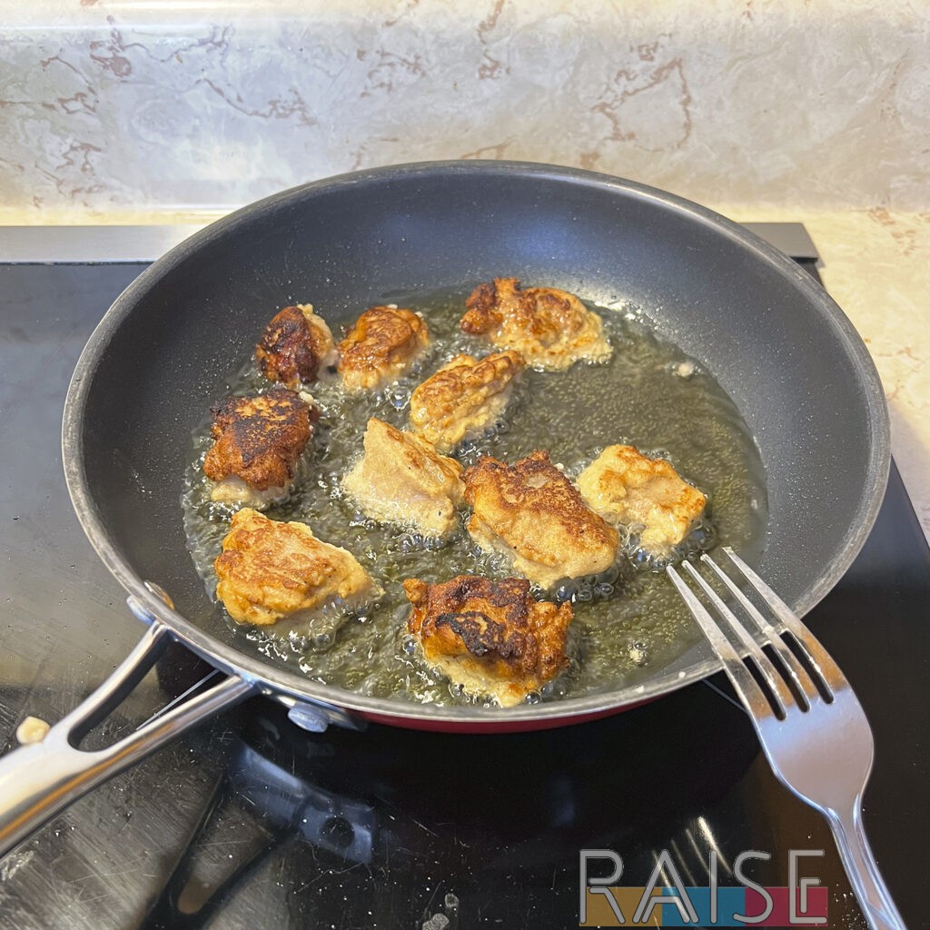 Shallow Pan Frying Grain Free Pork by The Allergy Chef