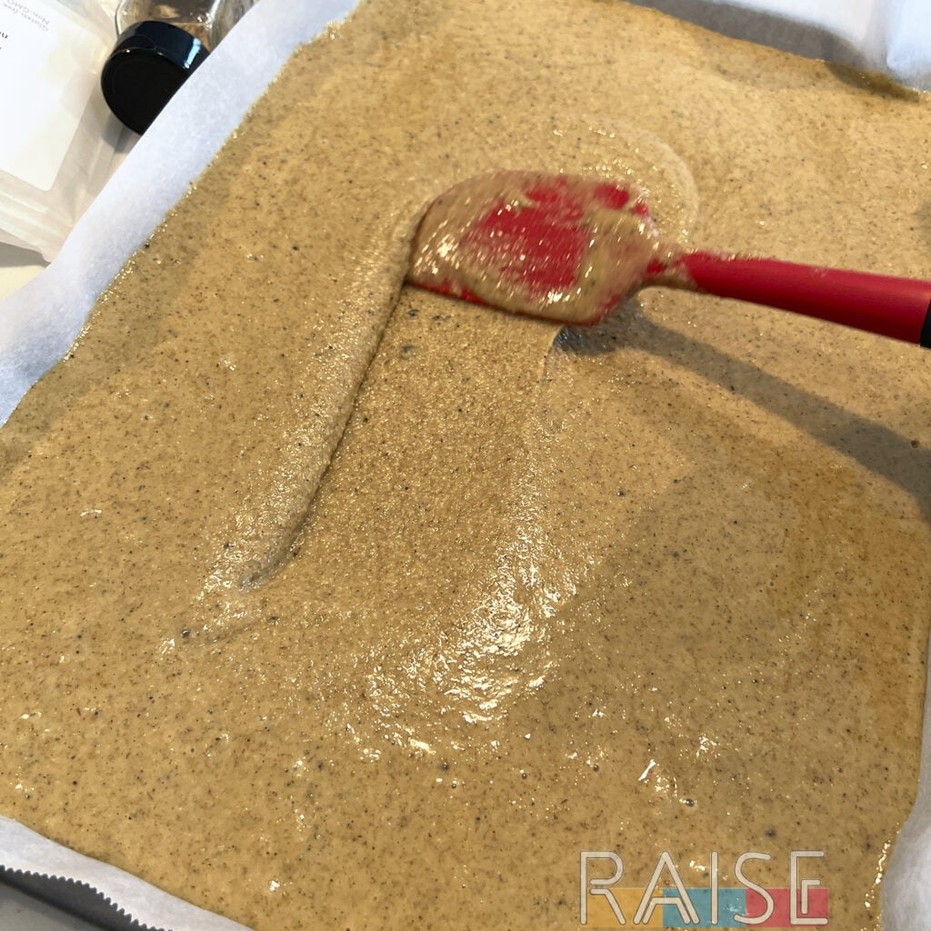 Spreading Cake Batter on Sheet Tray by The Allergy Chef