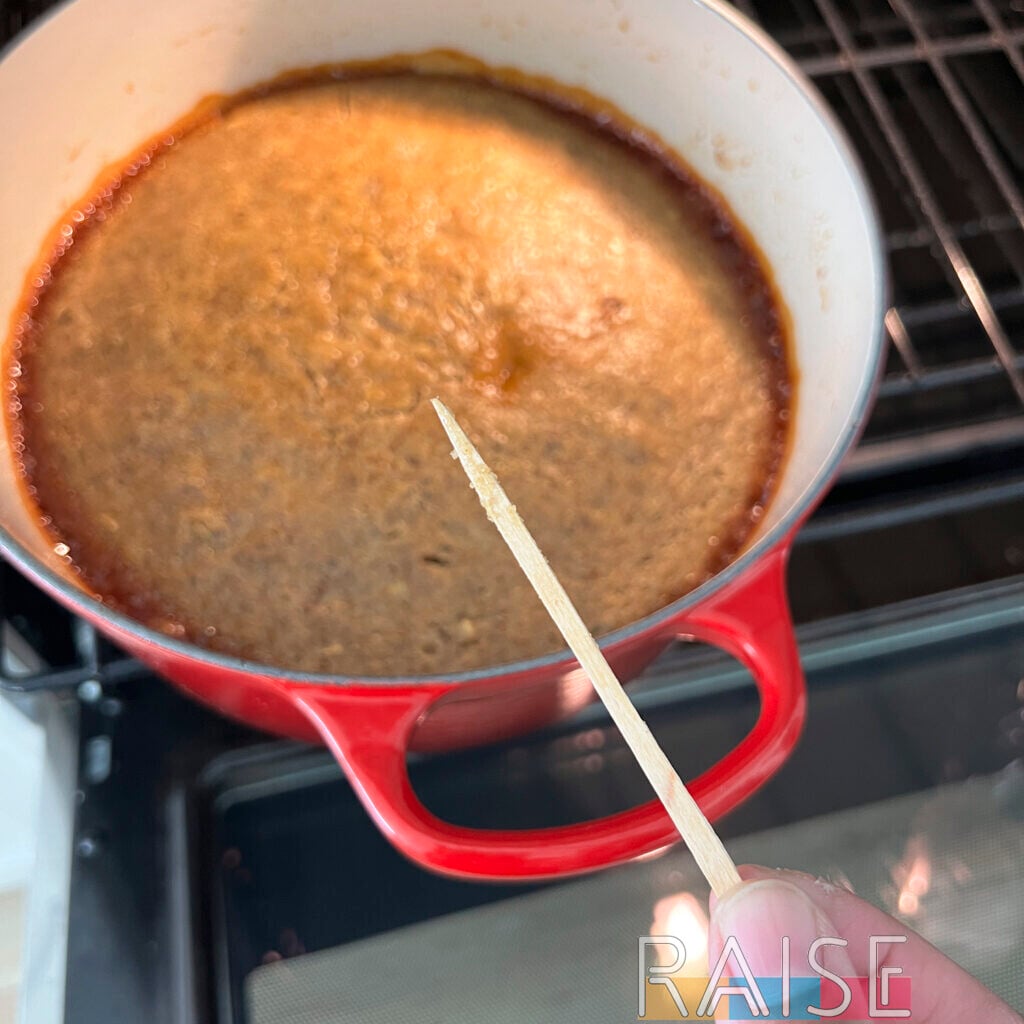 Vegan Gluten Free Apple Cake Toothpick Test by The Allergy Chef