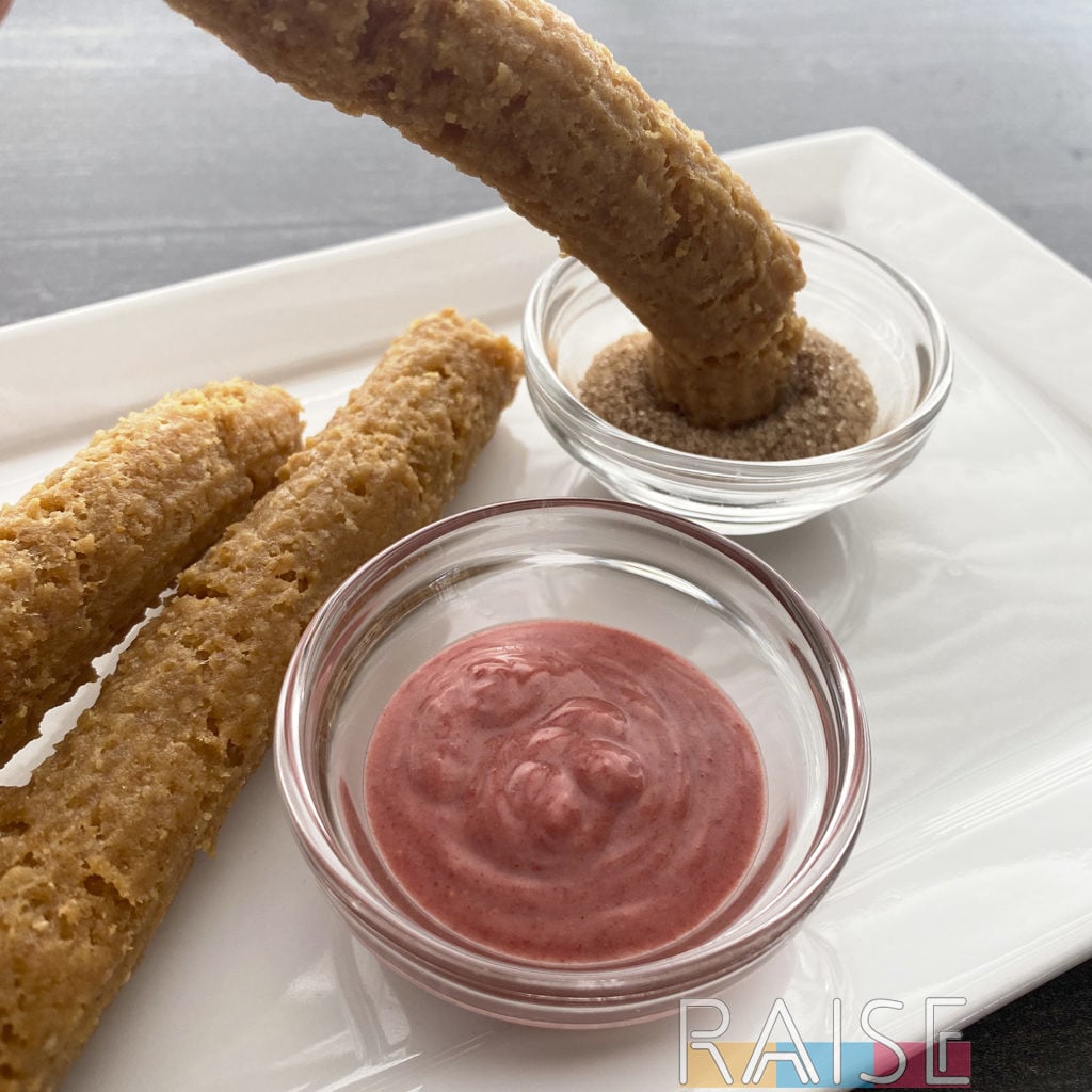 Vegan Gluten Free Churros and Dipping Sauces by The Allergy Chef