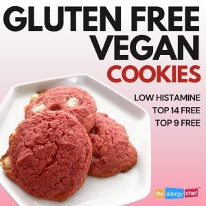 Vegan Gluten Free Cookies Recipe with White Chocolate by The Allergy Chef (Low Histamine)